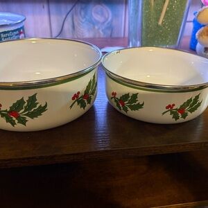 Festive Holly Berry Bowls